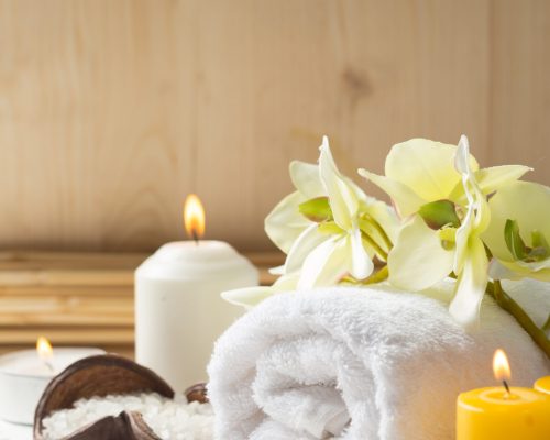 Spa products with orchids